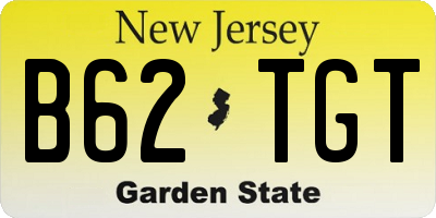 NJ license plate B62TGT