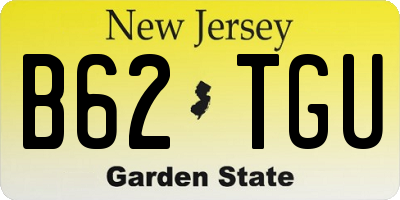 NJ license plate B62TGU
