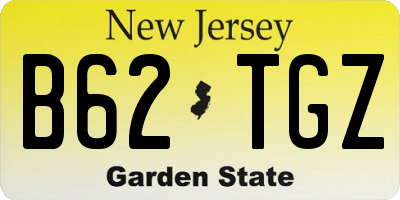 NJ license plate B62TGZ