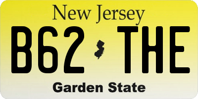 NJ license plate B62THE