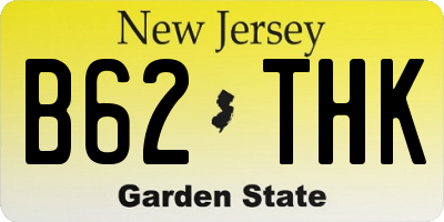 NJ license plate B62THK