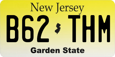 NJ license plate B62THM