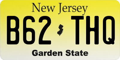 NJ license plate B62THQ