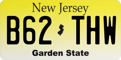 NJ license plate B62THW