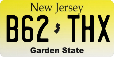 NJ license plate B62THX