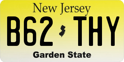 NJ license plate B62THY
