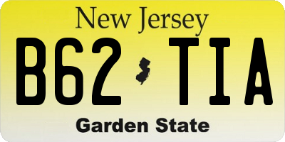 NJ license plate B62TIA