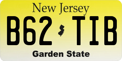 NJ license plate B62TIB