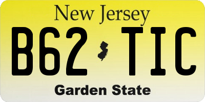 NJ license plate B62TIC