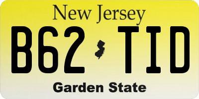 NJ license plate B62TID