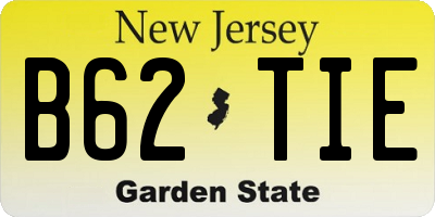 NJ license plate B62TIE