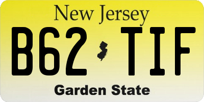 NJ license plate B62TIF