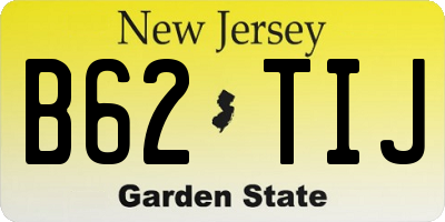 NJ license plate B62TIJ