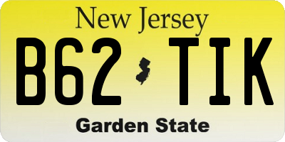NJ license plate B62TIK