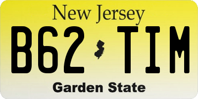 NJ license plate B62TIM