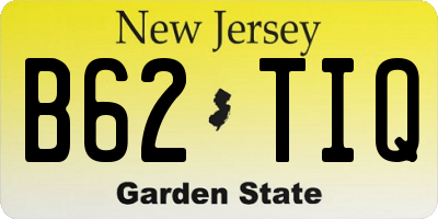 NJ license plate B62TIQ