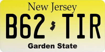 NJ license plate B62TIR