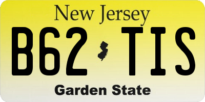 NJ license plate B62TIS