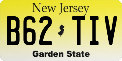 NJ license plate B62TIV