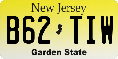 NJ license plate B62TIW