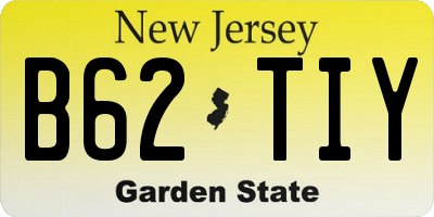 NJ license plate B62TIY