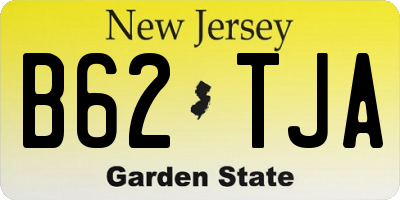 NJ license plate B62TJA