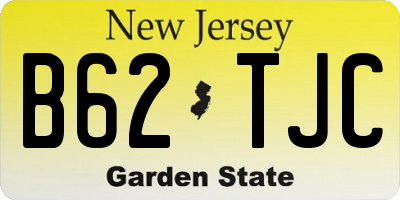 NJ license plate B62TJC
