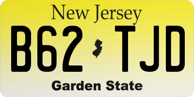 NJ license plate B62TJD