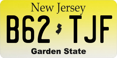 NJ license plate B62TJF