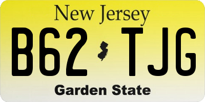 NJ license plate B62TJG