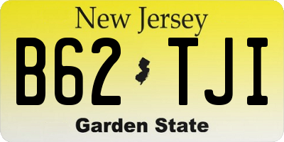 NJ license plate B62TJI