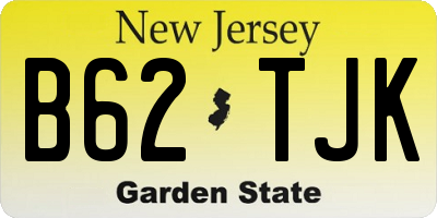 NJ license plate B62TJK