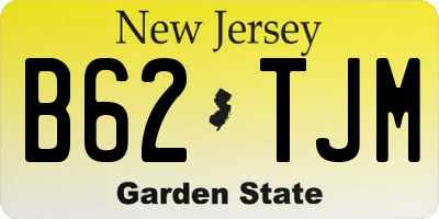 NJ license plate B62TJM