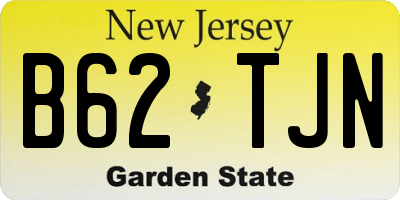 NJ license plate B62TJN