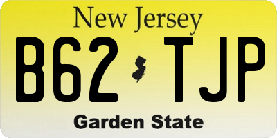 NJ license plate B62TJP