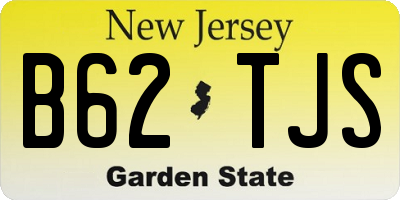 NJ license plate B62TJS