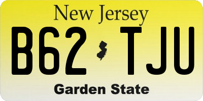 NJ license plate B62TJU