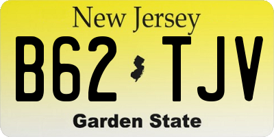 NJ license plate B62TJV
