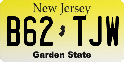 NJ license plate B62TJW