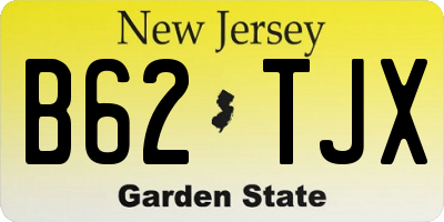 NJ license plate B62TJX