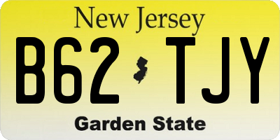 NJ license plate B62TJY
