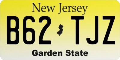 NJ license plate B62TJZ