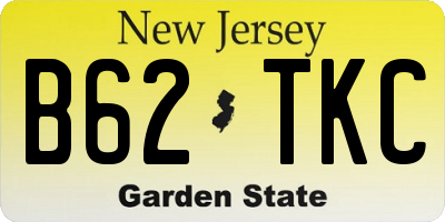 NJ license plate B62TKC