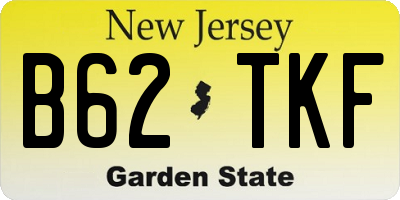NJ license plate B62TKF
