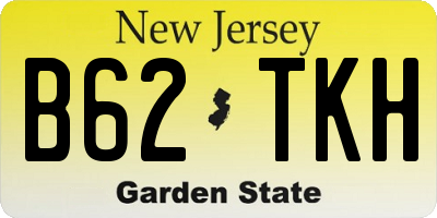 NJ license plate B62TKH