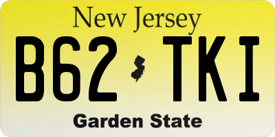 NJ license plate B62TKI