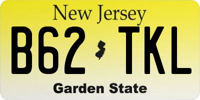 NJ license plate B62TKL