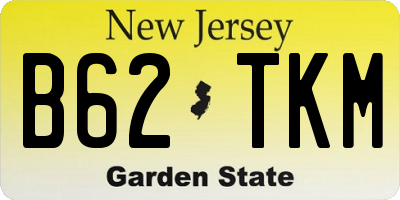 NJ license plate B62TKM