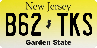 NJ license plate B62TKS