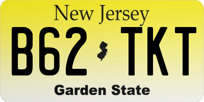 NJ license plate B62TKT